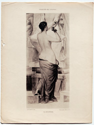 antique print from l'art francaise